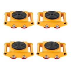 VEVOR 4PCS Machinery Skate Dolly, 17637 LBS/8T Industrial Machinery Mover, Heavy Duty Carbon Steel Machinery Moving