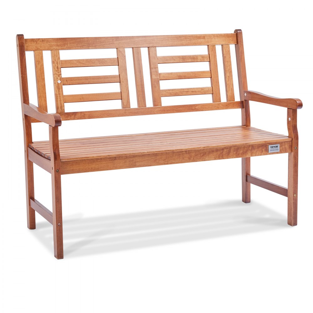 VEVOR Outdoor Bench, 48 inches Wood Garden Bench for Outdoors, Outdoor Garden Park Bench with Backrest and Armrests