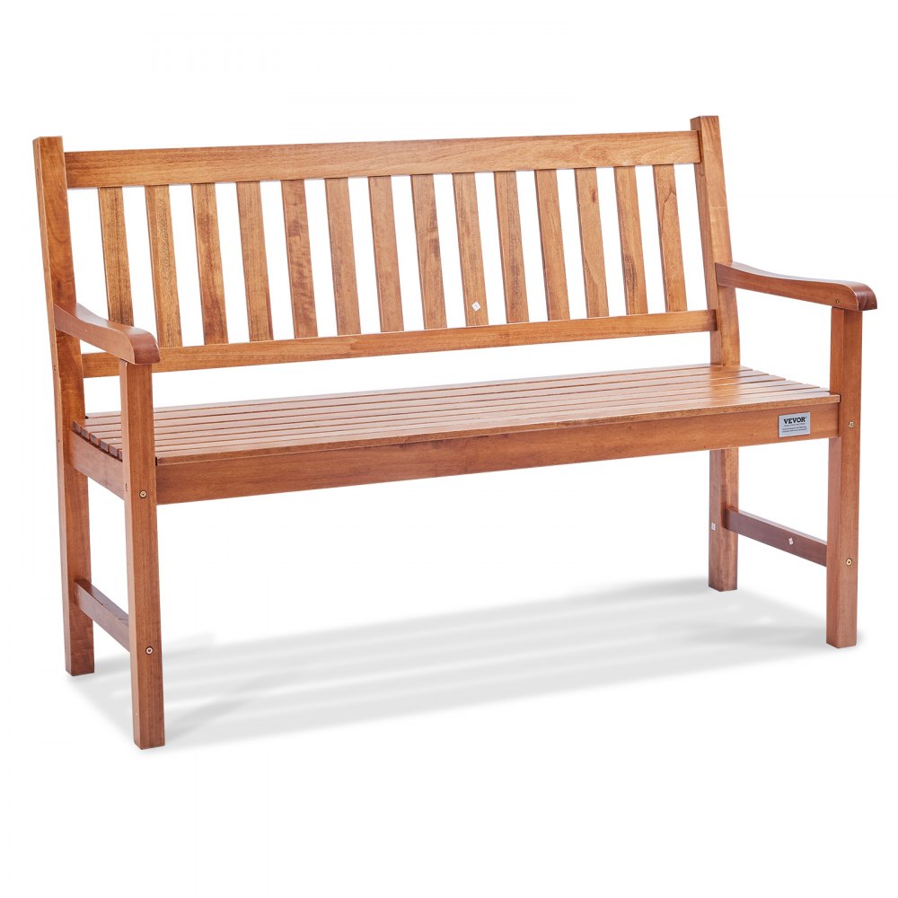 VEVOR Outdoor Bench, 50 inches Wood Garden Bench for Outdoors, Outdoor Garden Park Bench with Backrest and Armrests