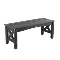 VEVOR Outdoor Bench, 44.5 inch, 600 lbs Weight Capacity, Weatherproof Plastic Frame with Adjustable Level Footpads and
