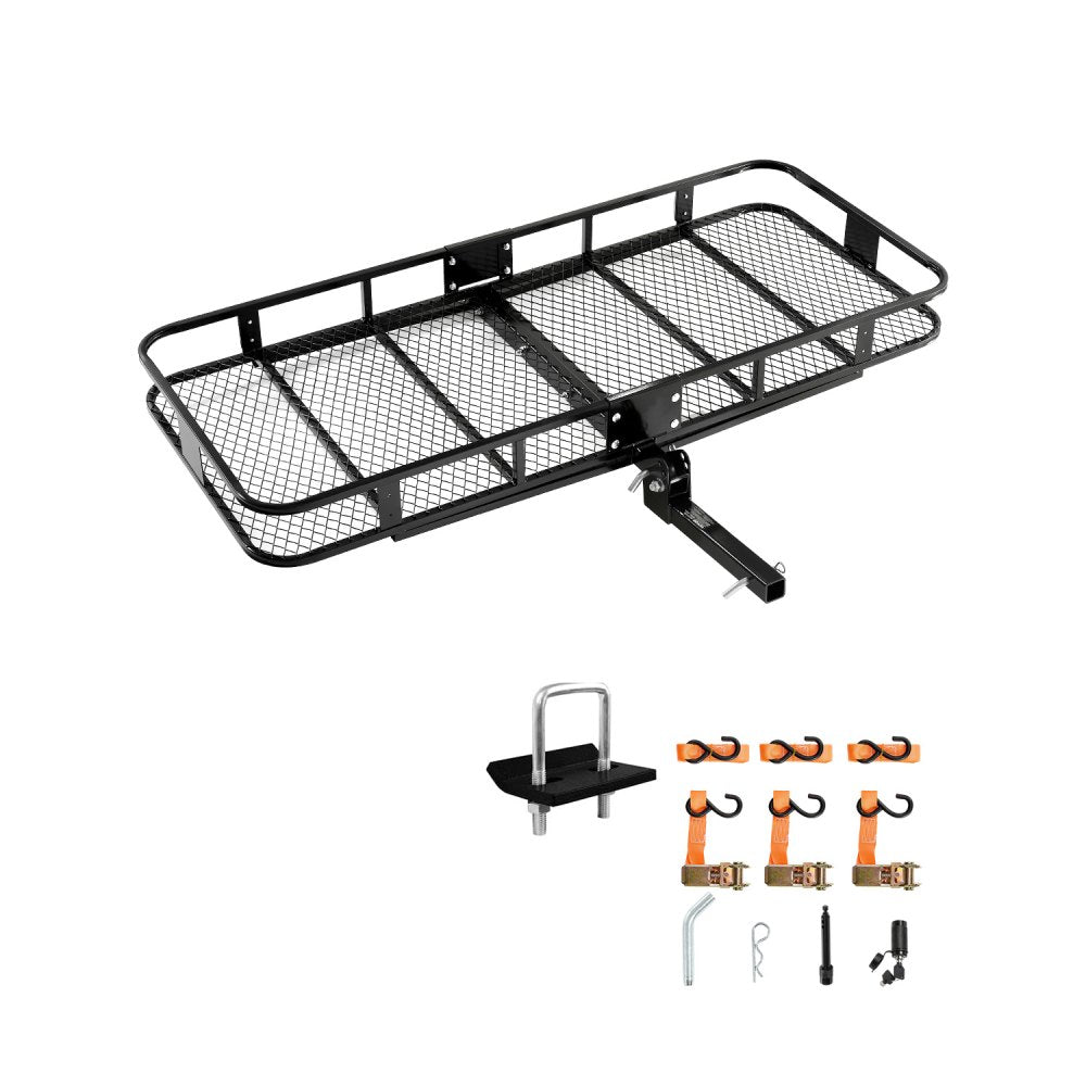 VEVOR 70" x 30" x 6", Hitch Cargo Carrier, 500 lbs Capacity Hitch Cargo Carrier with Nighttime Reflective Reminder