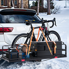 VEVOR 60" x 24" x 14", Hitch Cargo Carrier, 500 lbs Capacity Hitch Cargo Carrier with Cargo Net & Waterproof Cargo Bag
