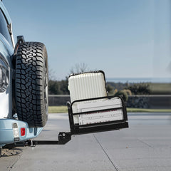 VEVOR 60" x 24" x 14", Hitch Cargo Carrier, 500 lbs Capacity Hitch Cargo Carrier with Anti-Rattle Hitch Stabilizer
