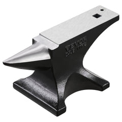 VEVOR Single Horn Anvil, 25lbs Cast Steel Anvil, High Hardness Rugged Round Horn Anvil for Blacksmiths, with Stable