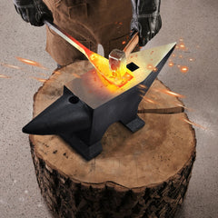 VEVOR Cast Steel Anvil, 132 Lbs(60kg) Single Horn Anvil with Large Countertop and Stable Base, High Hardness Rugged