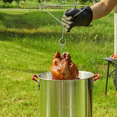 VEVOR Turkey Deep Fryer, 30-qt Turkey Fryer Boiler Steamer Cooker Set, Outdoor Aluminum Seafood Frying Pot, 54,000 BTU