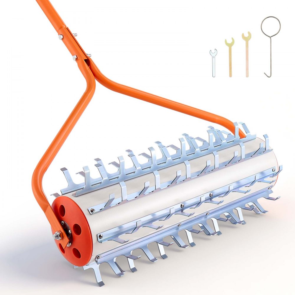 VEVOR Lake Weed Roller, 12 ft Lake & Pond Weed Removal Tool, Muck Razer Aquatic & Sludge Tiller, Rid Roots and Muck