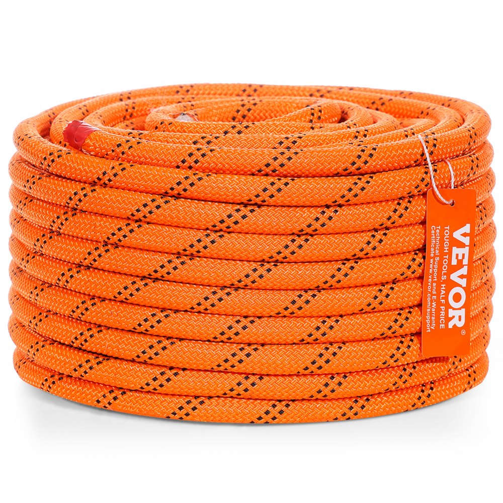VEVOR Dual Twisted Polyester Cord, 1/2 inch by 120 feet, 48-Strand, 8000 LBS Tensile Strength, Multi-Use Outdoor Rope