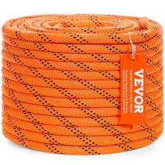 VEVOR Dual-Weave Polyester Cord, 3/8 inch by 120 feet, 48-Strand, 4000 Pound Tensile Strength, Multi-Use Rope for