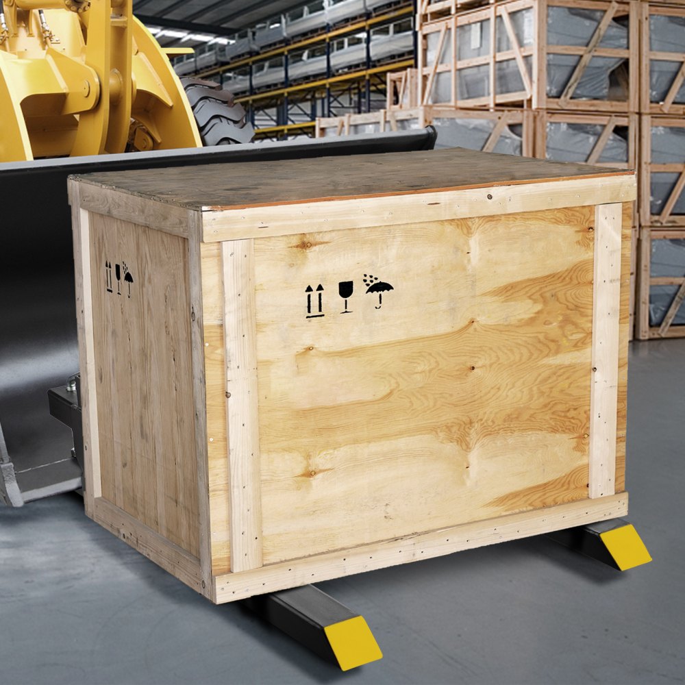 VEVOR Pallet Forks, 4000 lbs Clamp on Pallet Forks, 60" Total Length Heavy Duty Pallet Forks with Adjustable Stabilizer