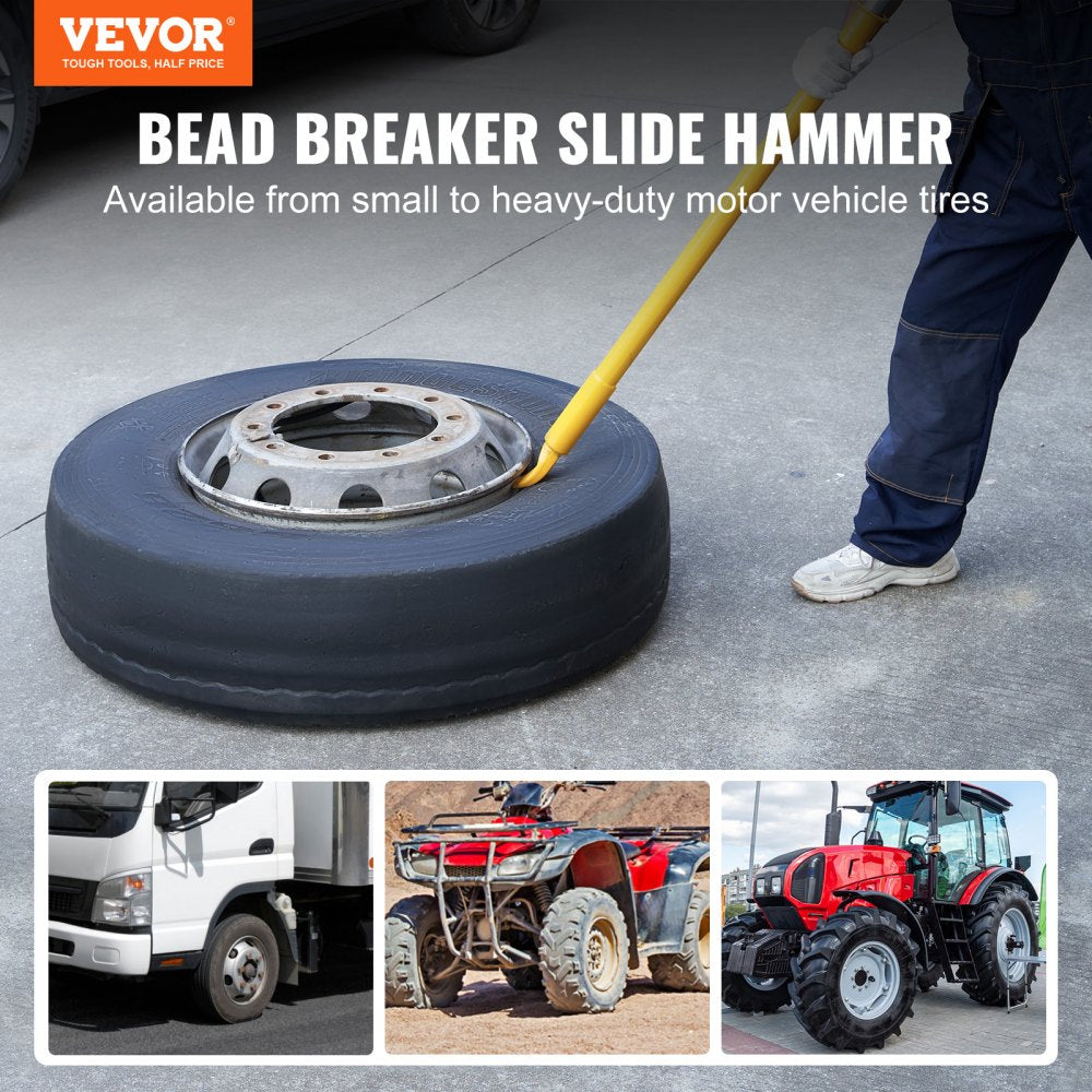 VEVOR Tire Bead Breaker Slide Hammer, 46.3" Length Heavy Duty Steel Tire Bead Breaker, Portable Tire Changing Sliding