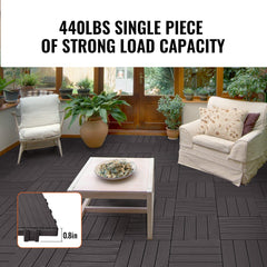 VEVOR Interlocking Deck Tiles, 54 Pack,12"x12" 54 sq. ft Plastic Waterproof Outdoor Flooring All Weather Use, Patio