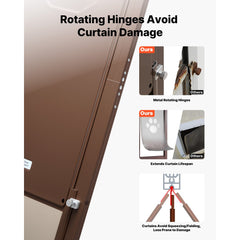 VEVOR Dog Door for Sliding Glass Door, 75 7/8 to 80 11/16 in Adjustable Height, Aluminum Alloy Frame with Rotating