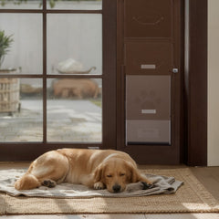 VEVOR Dog Door for Sliding Glass Door, 75 7/8 to 80 11/16 in Adjustable Height, Aluminum Alloy Frame with Rotating