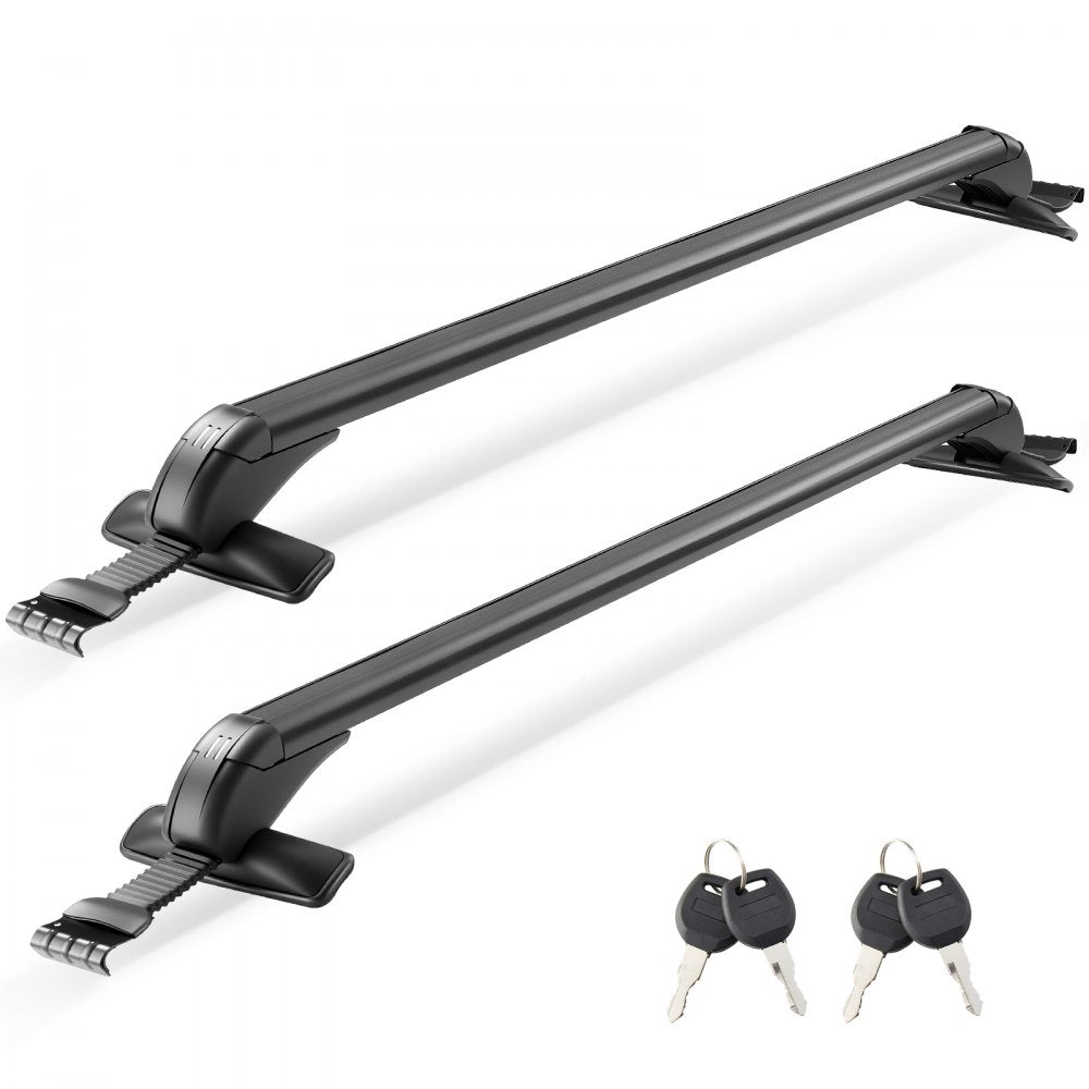 VEVOR Roof Rack Cross Bars, Universal Fit for Naked Roofs Without Raised Rails/Flush Rail/Black Moldings, 165 LBS