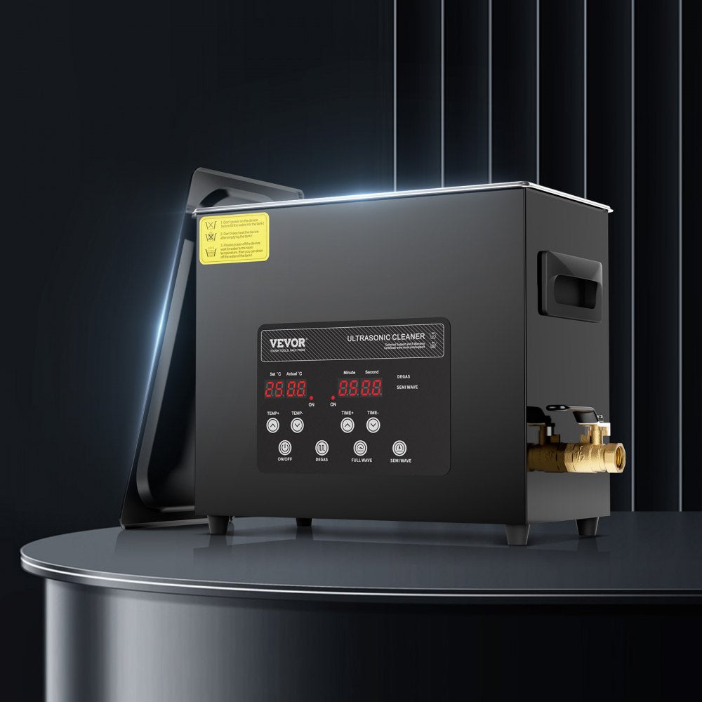 VEVOR 6L Ultra Sonic Cleaner, 180W Digital Ultrasonic Cleaning Machine with Gentle Mode & Upgraded Degassing, 40kHz