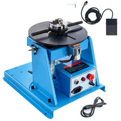 VEVOR Rotary Welding Positioner 10KG, 0-90° Welding Positioning Turntable Table with 8.1 Inch 3-Jaw Lathe Chuck, 1-12