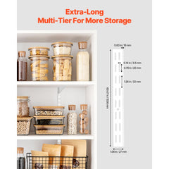 VEVOR Shelf Pilaster, 60-inch 5 Pack, Dual Track Upright Wall Shelving System, Heavy Duty Support System Twin Slot