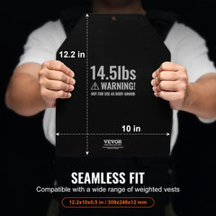 VEVOR Weight Vest Plates, 14.5 LB Pairs, Premium Steel Weighted plates, Contoured Ergonomic Fit - WODs, Additional