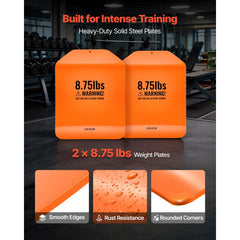VEVOR Curved Weight Vest Plates, 8.75 LB Pairs, Premium Steel Tactical Weighted Plates for Vest, Ergonomic Design, for