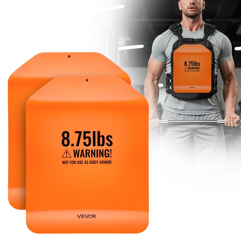 VEVOR Curved Weight Vest Plates, 8.75 LB Pairs, Premium Steel Tactical Weighted Plates for Vest, Ergonomic Design, for