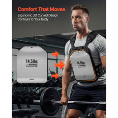 VEVOR Curved Weight Vest Plates, 14.5 LB Pairs, Premium Steel Tactical Weighted Plates for Vest, Ergonomic Design, for
