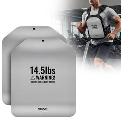 VEVOR Curved Weight Vest Plates, 14.5 LB Pairs, Premium Steel Tactical Weighted Plates for Vest, Ergonomic Design, for