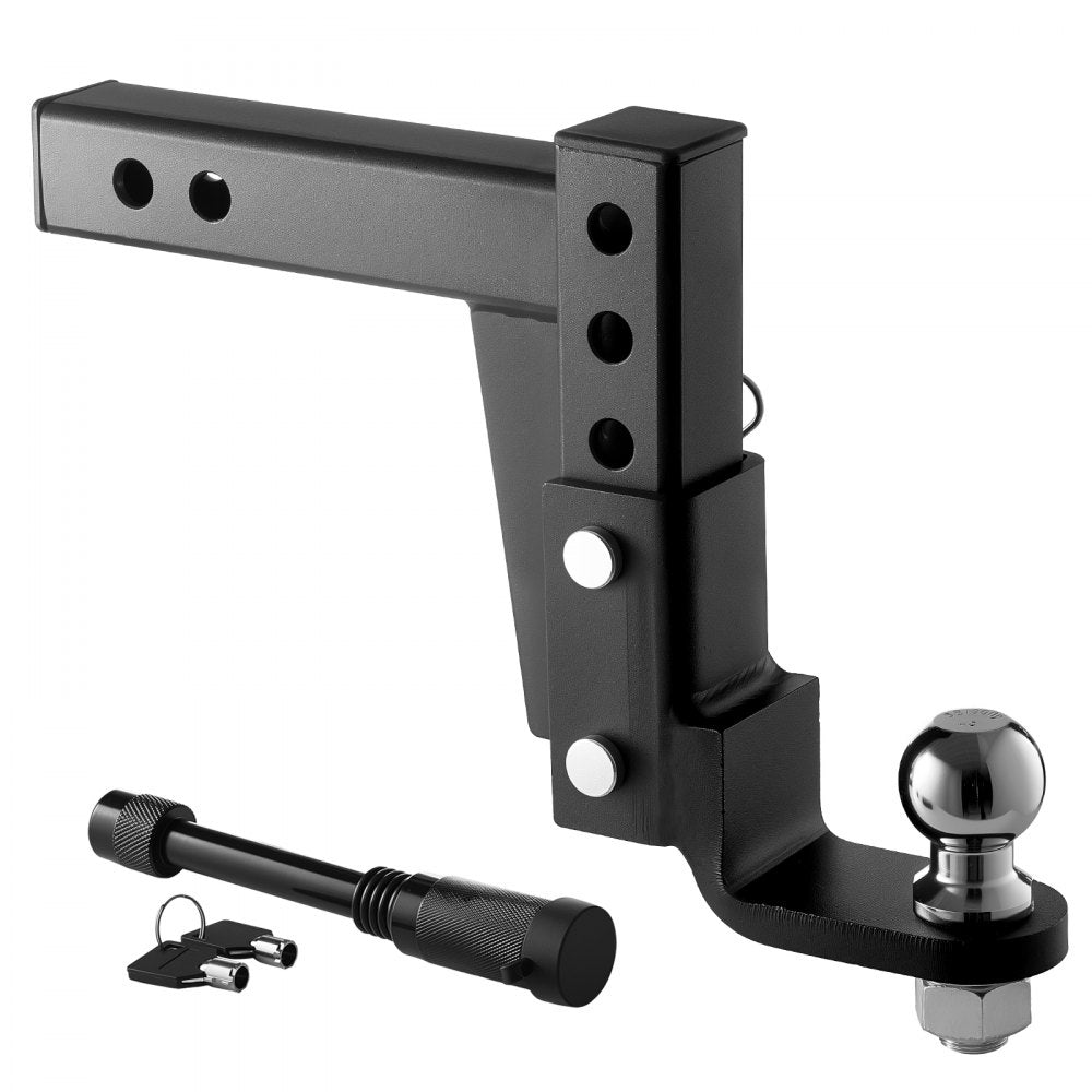 VEVOR Trailer Hitch Ball Mount, Fit 2-Inch Receiver, Adjustable Trailer Hitch with 2 Inch Ball & Pin, 7500 lbs GTW, 9.5