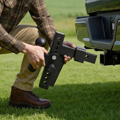 VEVOR Adjustable Trailer Hitch, Fit 2 Inch Receiver, Trailer Hitch Mount with 2 Inch & 2-5/16 Inch Balls, 18500 lbs