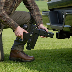 VEVOR Adjustable Trailer Hitch, Fit 2 Inch Receiver, Trailer Hitch Mount with 2 Inch & 2-5/16 Inch Balls, 15000 lbs