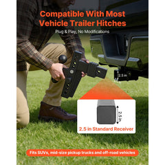VEVOR Adjustable Trailer Hitch, Fit 2.5 Inch Receiver, Trailer Hitch Mount with 2 Inch & 2-5/16 Inch Balls, 28000 lbs