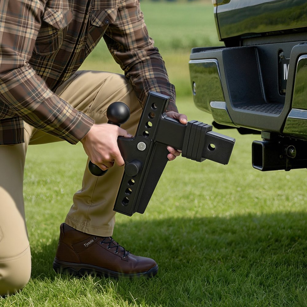 VEVOR Adjustable Trailer Hitch, Fit 2.5 Inch Receiver, Trailer Hitch Mount with 2 Inch & 2-5/16 Inch Balls, 28000 lbs