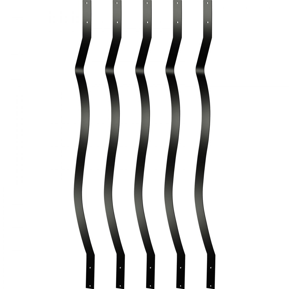 VEVOR Deck Balusters, 61 Pack Metal Deck Spindles, 29.5"x1" Staircase Baluster with Screws, Aluminum Alloy Deck Railing