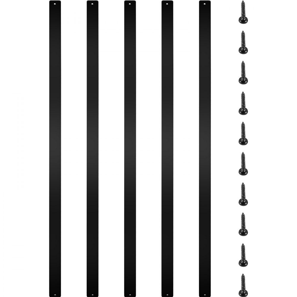 VEVOR Deck Balusters, 76 Pack Metal Deck Spindles, 29.5"x1"x0.2" Staircase Baluster with Screws, Aluminum Alloy Deck