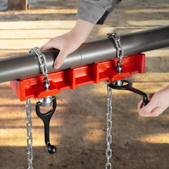 VEVOR Pipe Welding Vise, 1/2" to 8" Pipe Welding Clamp with Dual Chains & Crank Handles, Heavy-Duty Cast Iron Welding