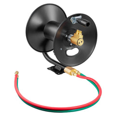 VEVOR Welding Hose Reel, Hand Crank Rewind Hose Reel with 3FT Lead-in Hose and 9/16"-18 B Fittings, Ceiling/Wall Mount