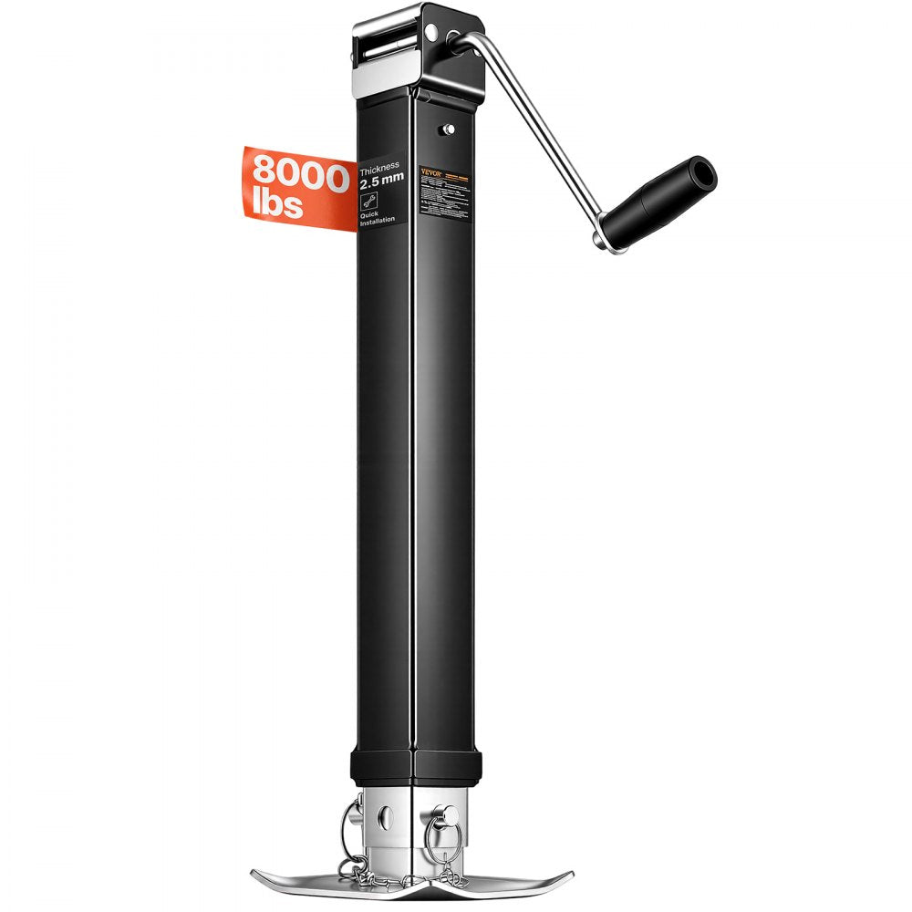 VEVOR Trailer Jack, 8000 lbs Dynamic Load Capacity, Weld-on Pipe-Mount Swivel Trailer Jack with Ergonomic Handle