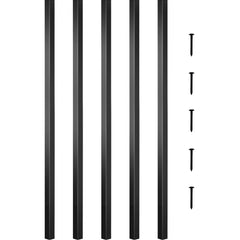 VEVOR Deck Balusters, 101 Pack Metal Deck Spindles, 26"x0.75" Staircase Baluster with Screws, Aluminum Alloy Deck