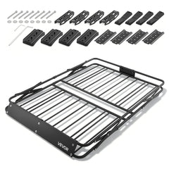 VEVOR Roof Rack Cargo Basket, 46 x 36 x 4 in, Heavy Duty Roof Top Carrier Basket with Folding Design, 200 lbs Capacity
