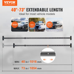VEVOR Cargo Stabilizer, Adjustable Truck Bed Bar from 40" to 73", Robust Steel Load Bar with 220 lbs Limit, Cargo Stop