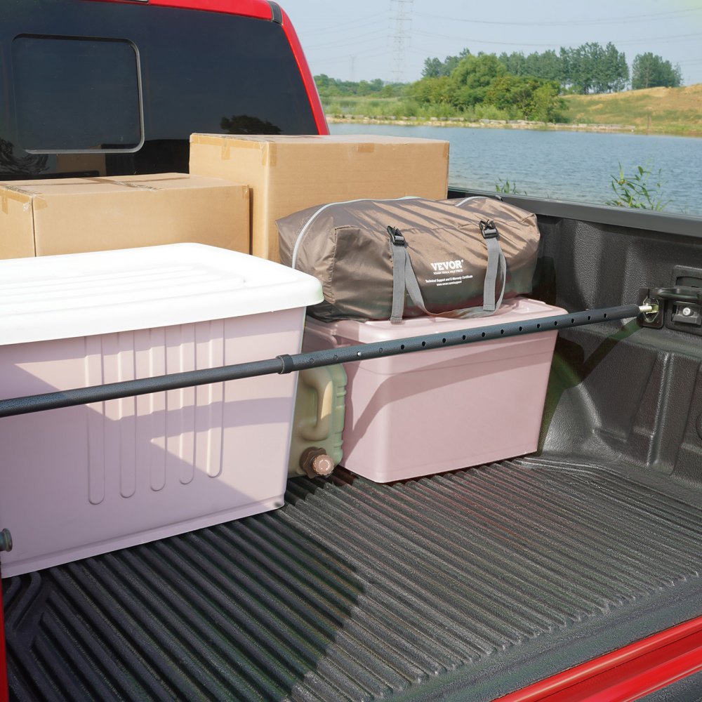 VEVOR Cargo Stabilizer, Adjustable Truck Bed Bar from 40" to 73", Robust Steel Load Bar with 220 lbs Limit, Cargo Stop