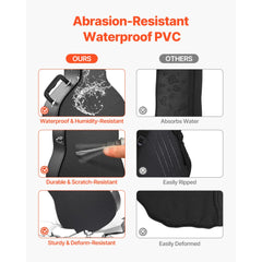 VEVOR Acoustic Guitar Hard Case, 43.31 in Gourd-Shaped Guitar Hard Case, With Lock Latch Key Handle, PVC Padding Soft