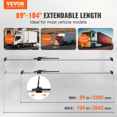 VEVOR Cargo Bar, Cargo Bar Adjustable from 89" to 104", Heavy-duty Steel Cargo Stabilizer Bar with 309 lbs Capacity