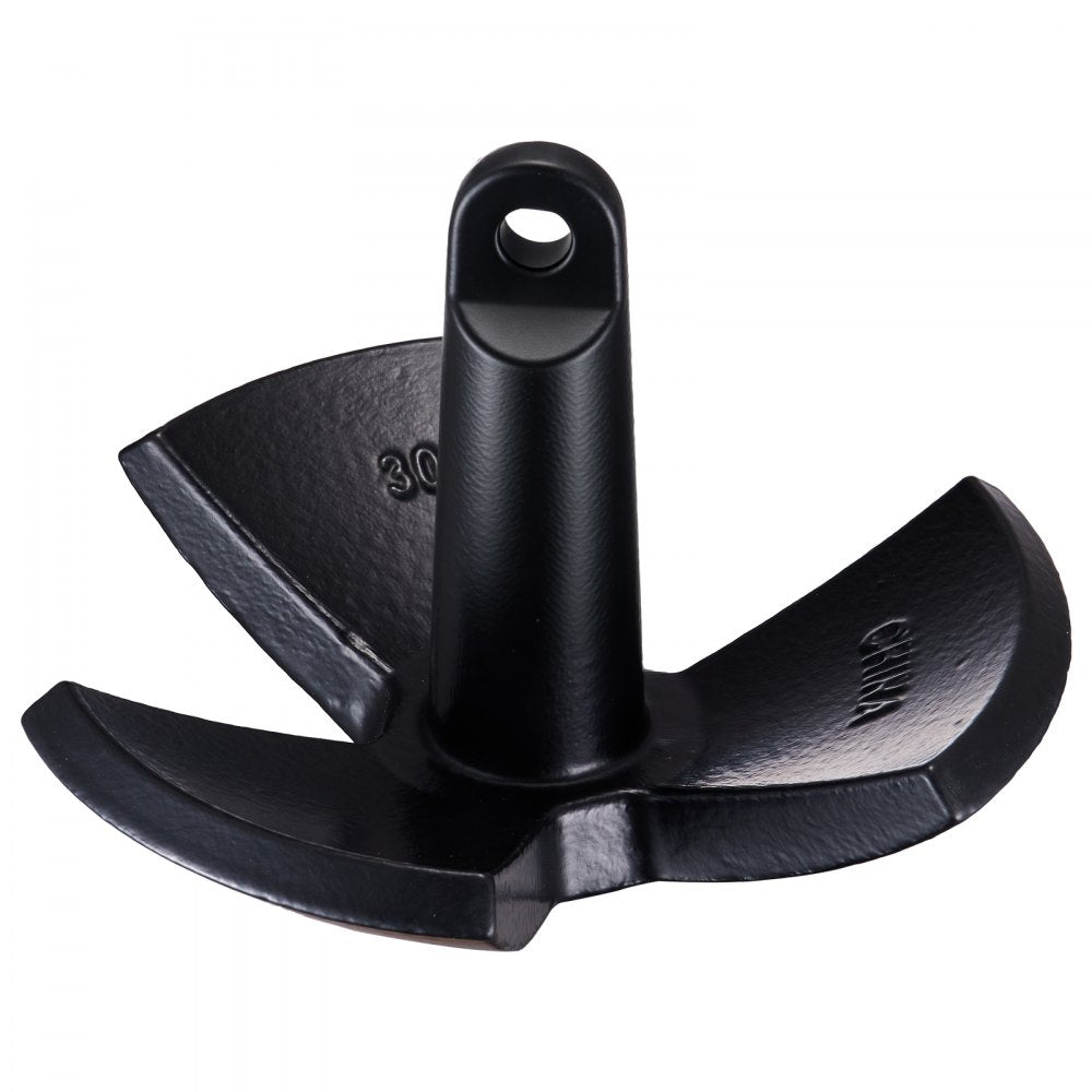 VEVOR River Anchor, 30 LBS Boat Anchor Cast Iron Black Vinyl-Coated, Marine Grade Mushroom Anchor for Boats Up To 30