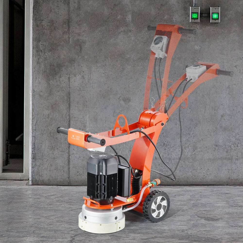 VEVOR Electric Concrete Floor Grinder 10" Walk-Behind Grinder 1.7HP Concrete Floor Polisher, 1300W Grinding Machine