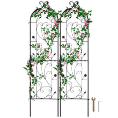 VEVOR Garden Trellis for Climbing Plants, 60 x 15 in, 2 Packs Rustproof Metal Garden Flower Trellis, Outdoor Climbing