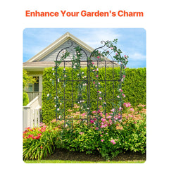VEVOR Garden Trellis for Climbing Plants, 71 x 20 in, 2 Packs Rustproof Metal Garden Flower Trellis, Outdoor Climbing