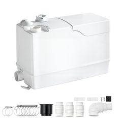 VEVOR Utility Sink Pump 800W 12000L/h Flow 32.8 ft/10 m Head Macerator Pump, Waste Water Disposal Macerating Machine