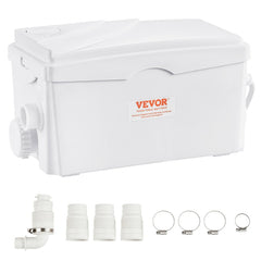 VEVOR Macerator Pump, 350W, 6000 L/h Flow, 23 ft/7 m Head, Macerator Sewerage Sump Pump with 3 Water Inlets for