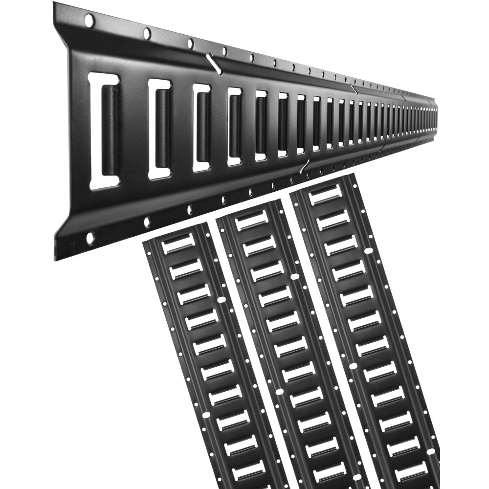 VEVOR E Track Tie Down Rail Kit, 5' Steel Rails, 4 Pack, Secure Cargo & Heavy Loads Up to 2000 lbs, Heavy Duty Etrack